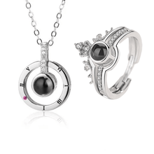 Load image into Gallery viewer, Amare™ 100 Languages "I LOVE YOU" Ring, Necklace