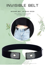 Load image into Gallery viewer, MOONBIFFY Jeans women's punk style buckle-free belt dress ladies slim sports trend comfortable elastic new no buckle belt