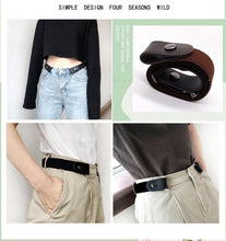 Load image into Gallery viewer, MOONBIFFY Jeans women's punk style buckle-free belt dress ladies slim sports trend comfortable elastic new no buckle belt