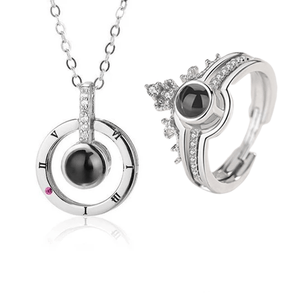 Amare™ 100 Languages "I LOVE YOU" Ring, Necklace
